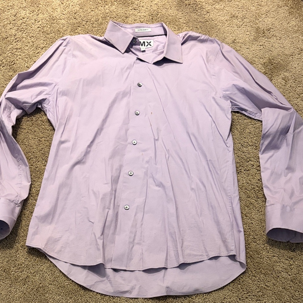 Express Men's Light Purple Dress Shirt